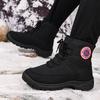 Женские легкие удобные зимние теплые сноубутсы на толстой подошве с подкладкой из шерсти, нескользящие, износостойкие, повседневные спортивные хлопковые ботинки