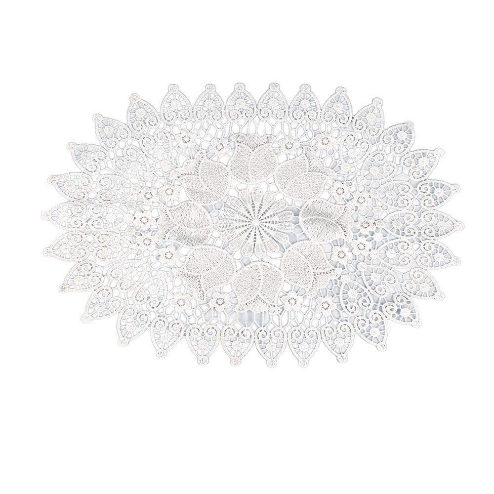 Lace White Water Soluble Embroidery Hollow Out Table Cloth Cover Mat Dining Tea Tablecloth Christmas Wedding Decoration