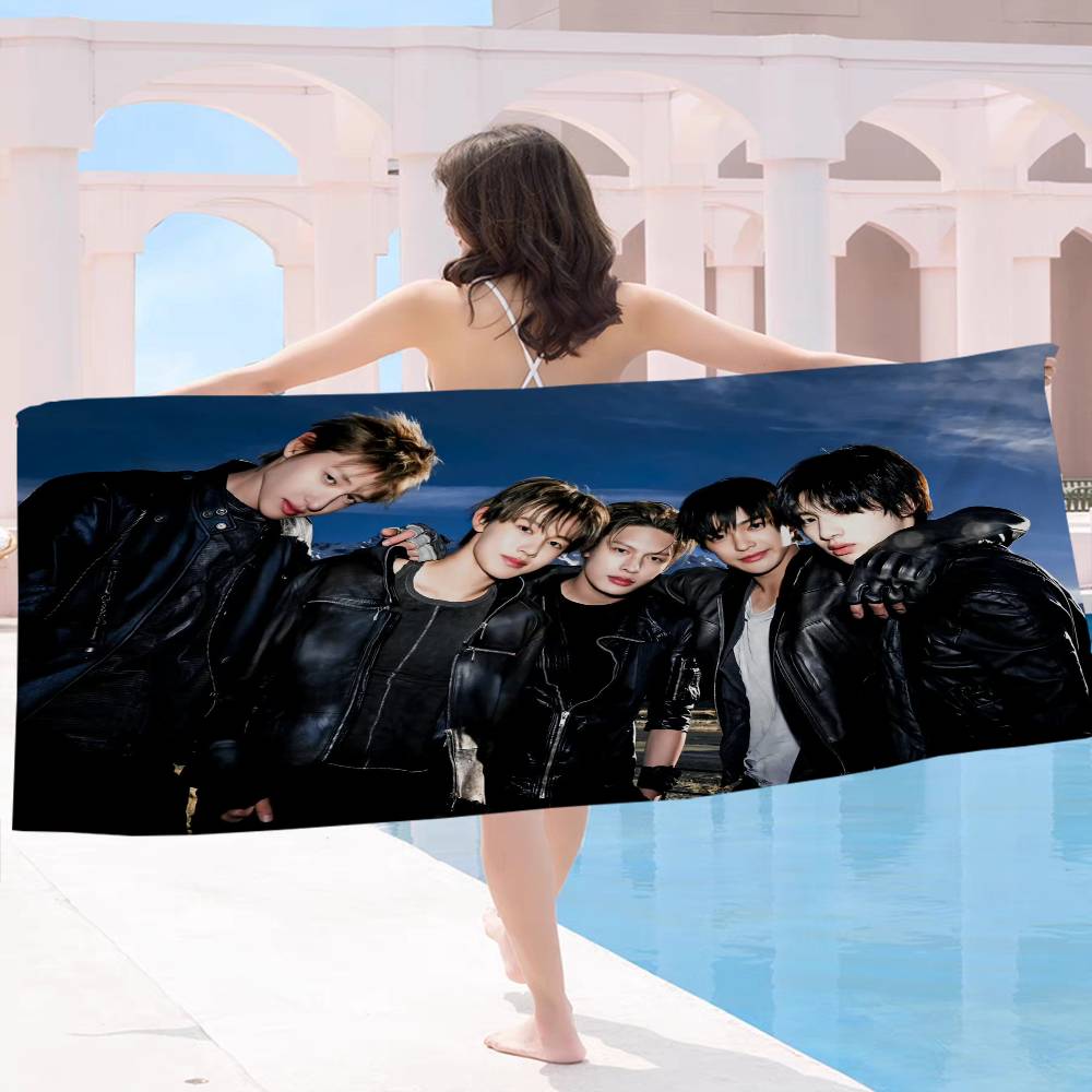 Kpop CORTIS Микрофибра С принтом Пляжное полотенце Альпинизм Йога Пляж Плавание Бег Впитывающее Мягкое полотенце