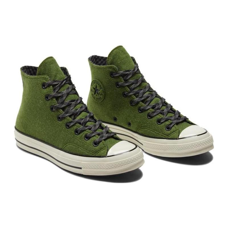 Converse 1970-е Chuck Taylor All Star Модные Повседневные Легкие Высокие парусиновые кеды Унисекс Зеленые