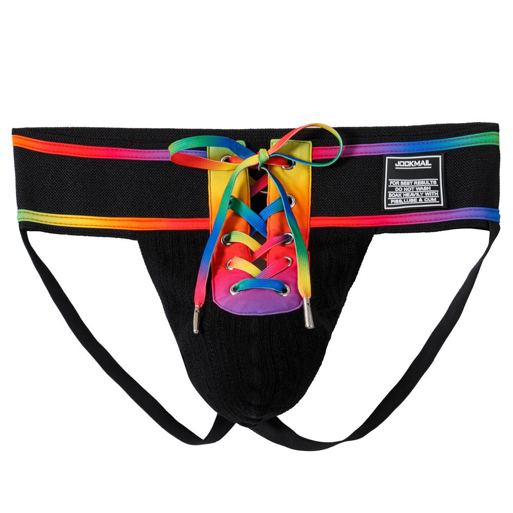 Трусы-стринги JOCKMAIL со шнуровкой, регулируемый размер, мужские стринги, очень широкий пояс, низкая талия, мягкие, дышащие, удобные