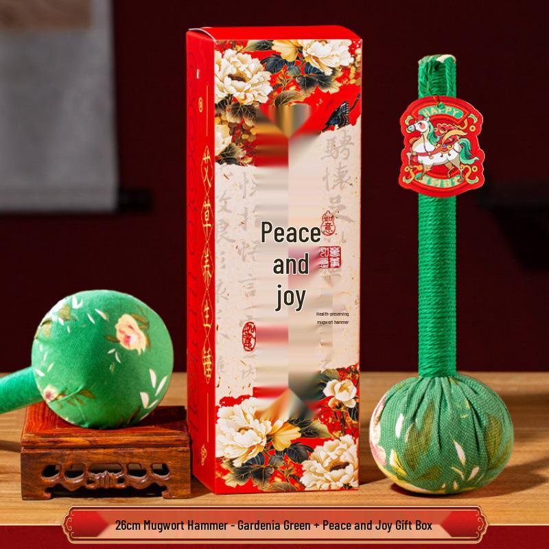 2026 New Year Horse-Themed Mugwort Massage Hammer - Perfect Spring Festival Gift for Parents, Health Preservation Souvenir