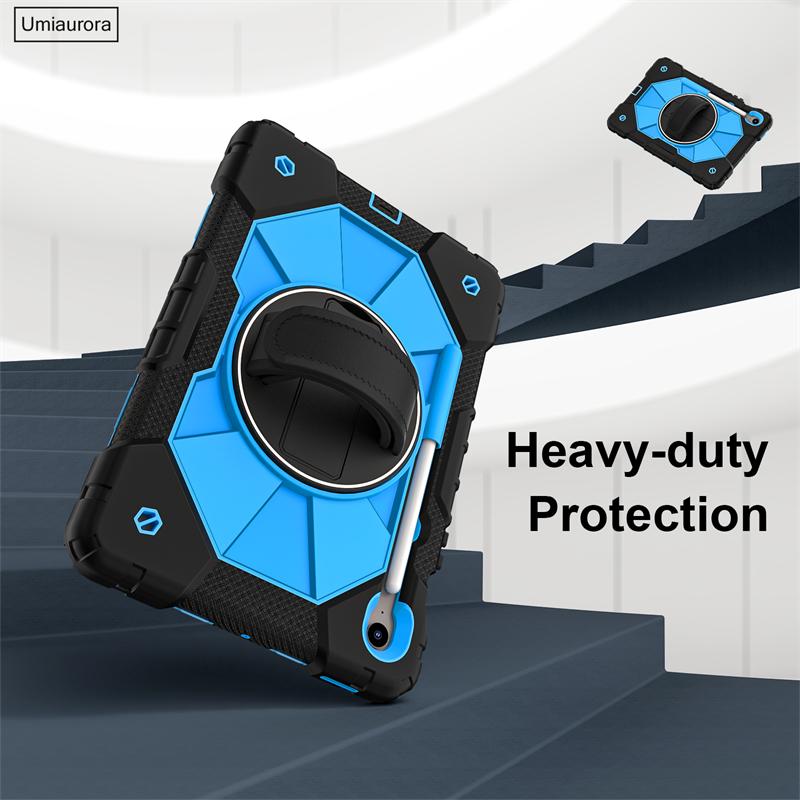 For Samsung Tab S10 FE 10.9 SM-X520 X510 S7 S8 S9 Plus 12.4 inch SM-X610 X820 Stand Strap Shockproof Tablet Case Rugged Funda