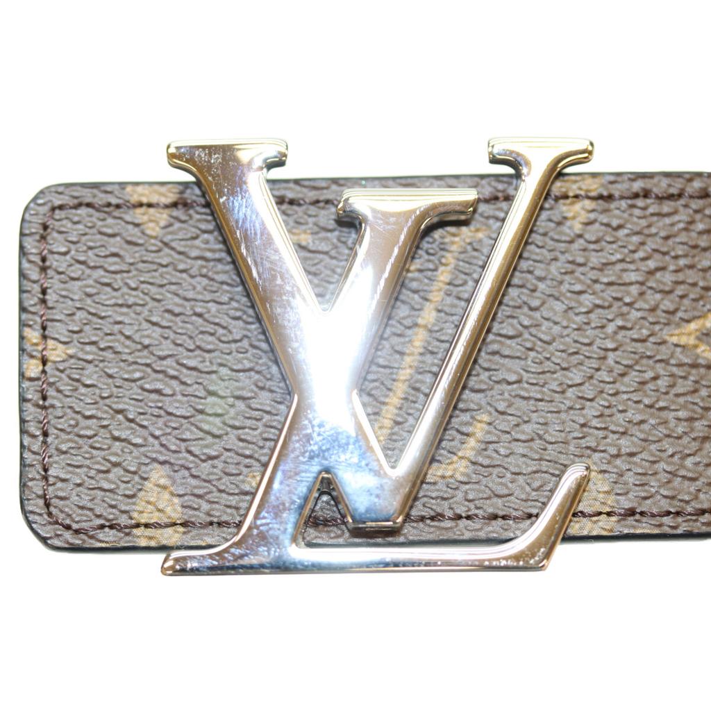 Louis Vuitton 24 года M8362 SVHardware LV Initial 35MM Реверсивный ремень ремень КоричневыйПодержанный