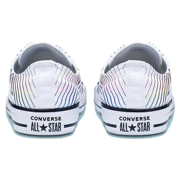 Converse Chuck Taylor All Star Exploding Star Low Top Casual Comfort Metallic Exploding Star Pattern Low Top Canvas Shoes Women Sneaker White 565440F