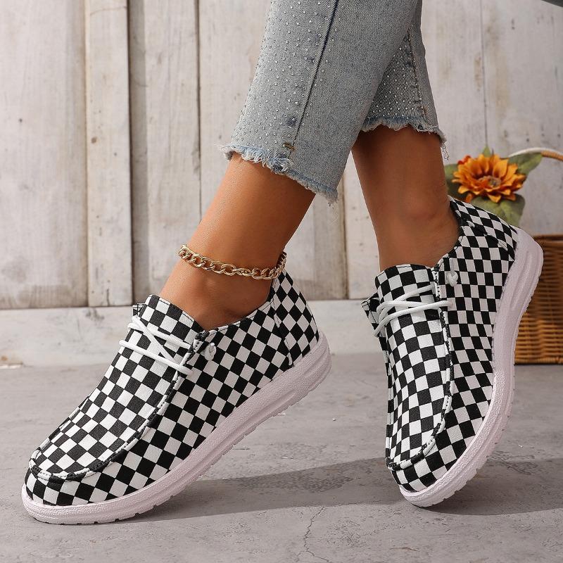 Women's Spring-Autumn Breathable Soft-Soled Shallow-Mouth Slip-On Casual Shoes, Ethnic Style Flat Comfort Footwear, Available In Large Sizes.