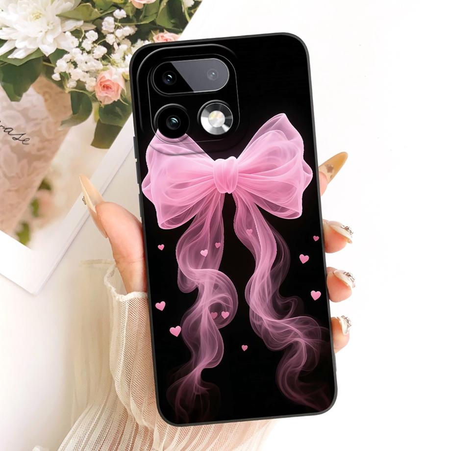 Мягкий силиконовый чехол из ТПУ для Realme 16 Pro Pro+ Чехол для телефона Винтажный Звездный Вишневый Бант Печать Ромашка Бампер Для Realme16 Ударопрочный