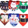 Christmas Dog Bandanas Santa Claus Dog Scarf for Boy and Girl Pet Holiday Bandana for Small Medium Dogs Puppy Triangular Bandage