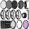 NEEWER 58mm Filter Lens Accessory Includes Filters Tulip Lens Folding Rubber Lens Lens and Filter Pouch ND/CPL/UV/FLD/Close-Up + Kit ND2, ND4, ND8,