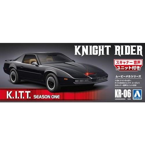 Aoshima Bunka Kyozai (AOSHIMA) Movie Mecha Series KR-06 Knight Rider Knight 2000 K.I.T.T. Season I 1/24 Scale Plastic Model Kit with Scanner and Voice