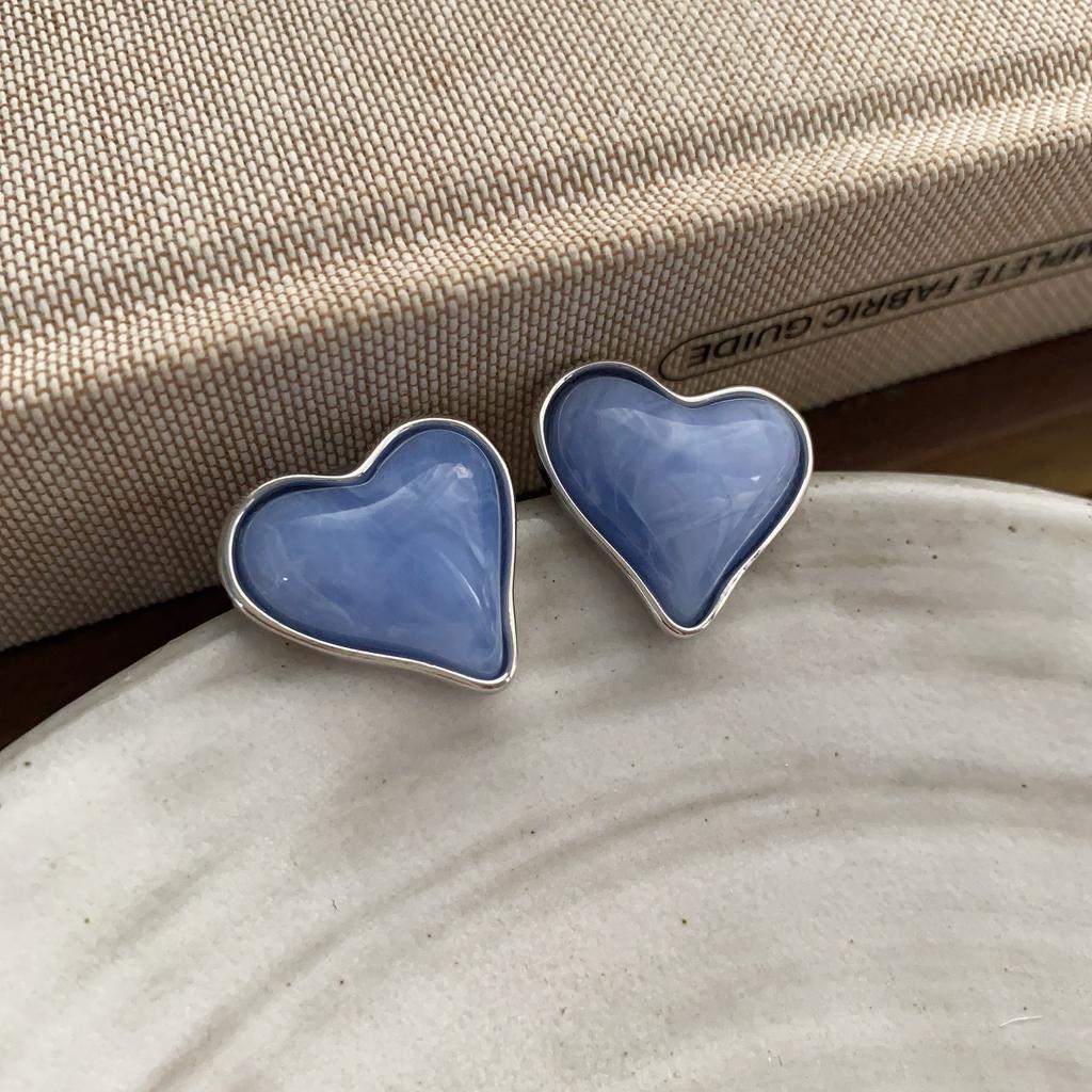Винтажные серьги-гвоздики из желейной смолы Love, женские, милые и симпатичные, серьги в форме персикового сердца для девушек, серьги в форме персика Niche Design