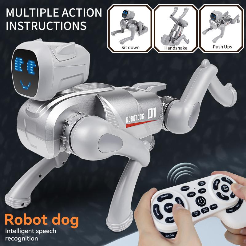ZWN X1 RC ИИ Умный RC Робот Собака Игрушки Голосовое Управление Программируемый С Пением и Танцами Игрушка на Пульте Управления Лучший Подарок для Детей