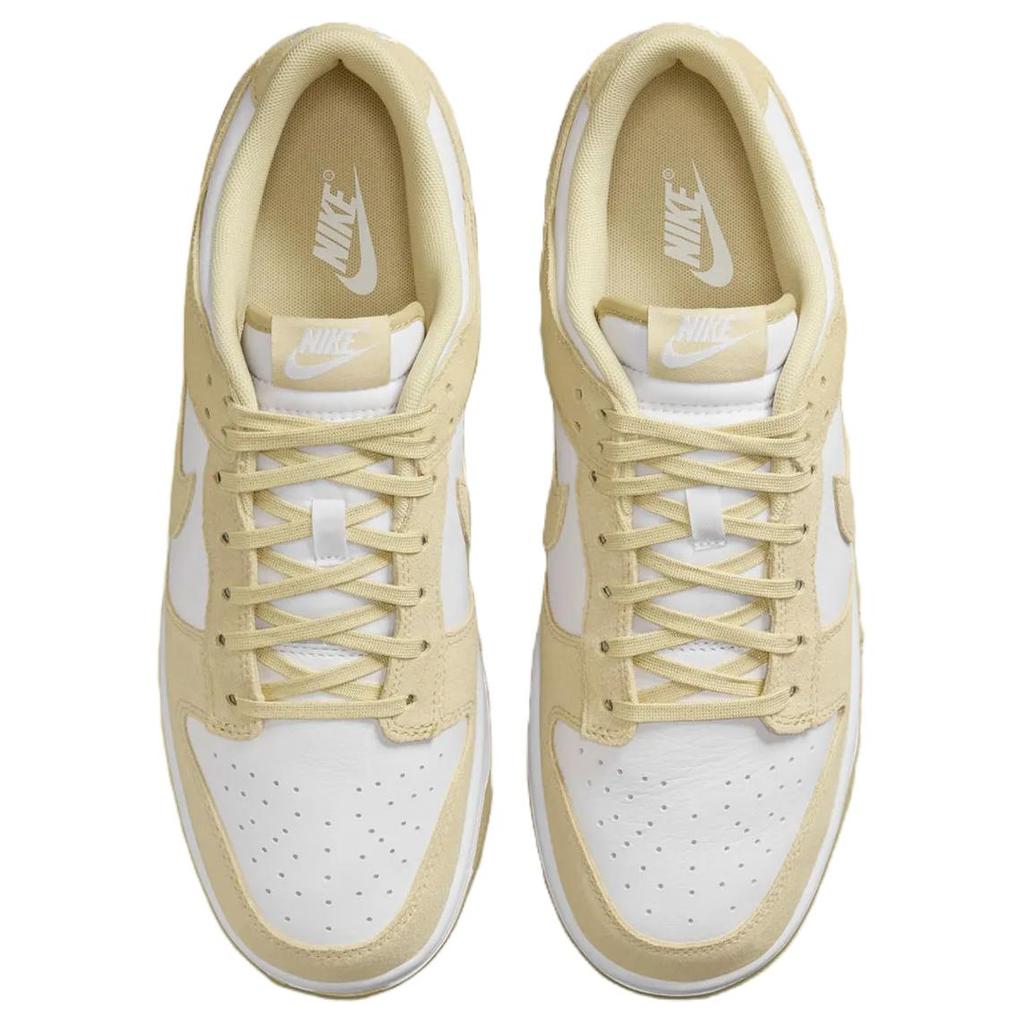 Nike Dunk Low SE Team Gold Suede Unisex Sneakers White FQ8249-102