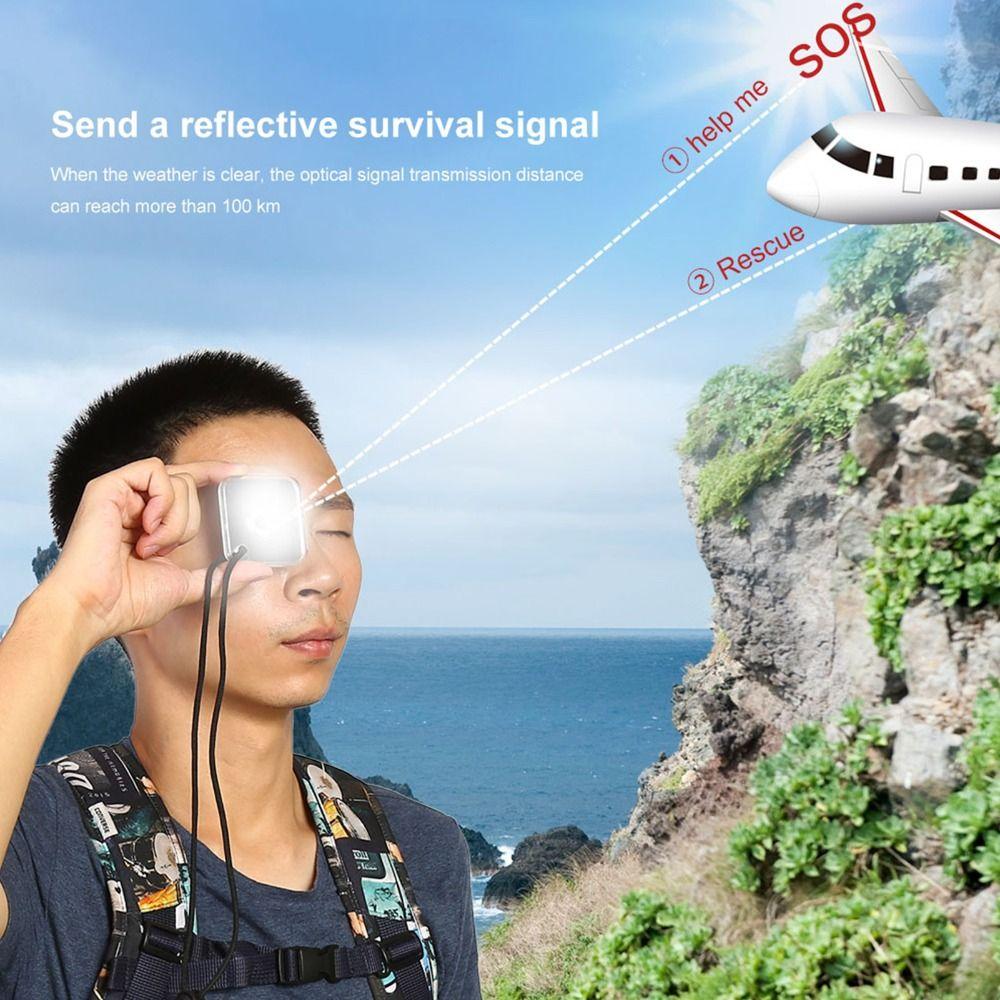 With Aim Indicator Rescue With Whistle Reflective Mirror Outdoor self rescue Outdoor Survival