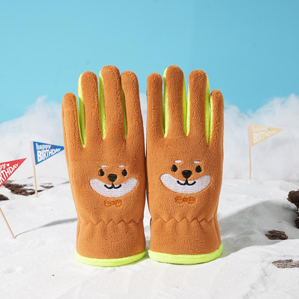 Children's Warm Gloves Plus Fleece Cold-proof Gloves