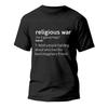 Мужская футболка Религиозная война Смешной принт букв Футболки с коротким рукавом Мода Графика Y2k Топы Лучший друг Мужская уличная черная одежда
