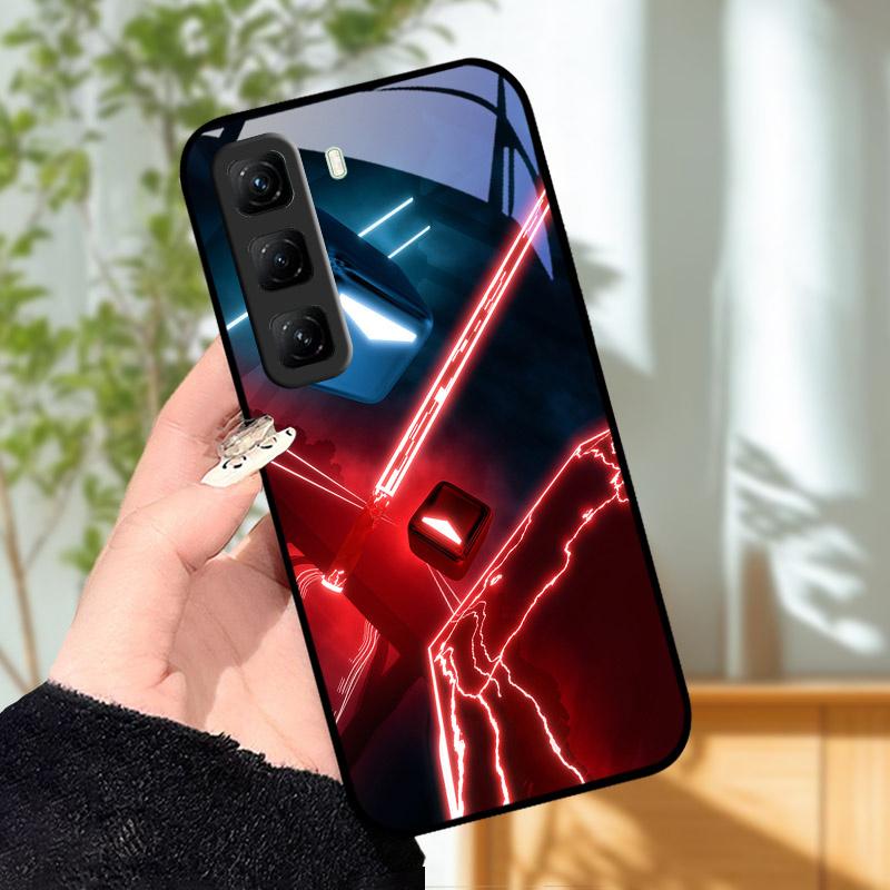 Чехол X6886 для Infinix Hot 60 60i 60Pro Pro Plus, модный и роскошный, из закаленного стекла, защитный чехол для телефона Infinix Hot60 Pro Plus.