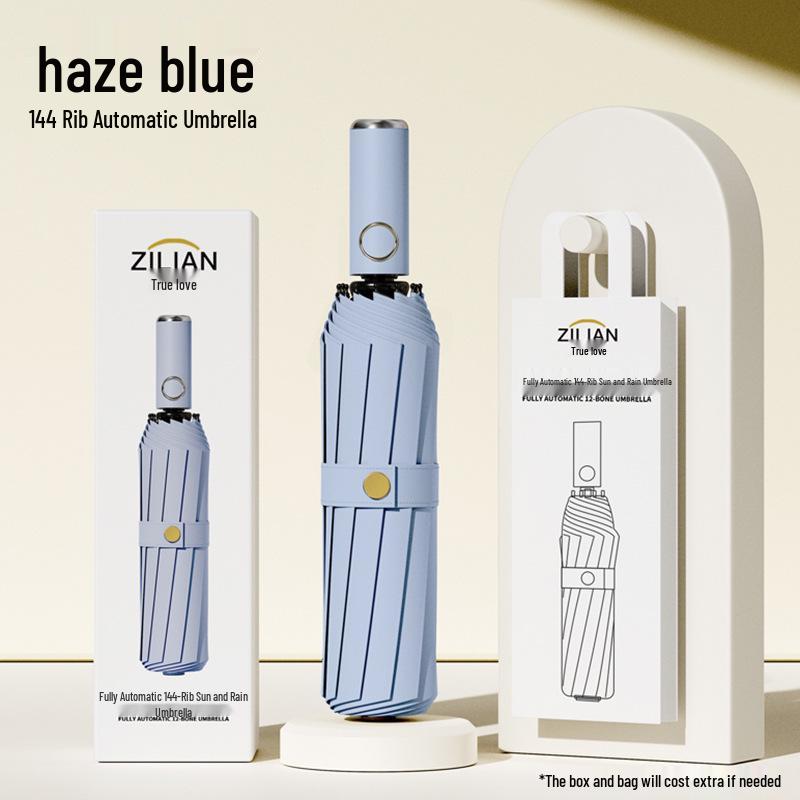 Очень большой складной зонт двойного назначения, автоматическое открытие, усиленный для дождя и солнца, защита от УФ-лучей, солнцезащитный козырек для женщин и мужчин
