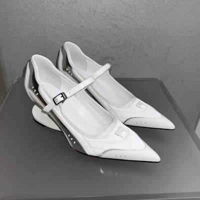 Нишевый дизайн Острый носок Специальный каблук Женские туфли на высоком каблуке Балетный Спортивный стиль Мелкий вырез Мэри Джейн Одинарные туфли