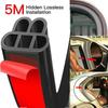 5m Car Door Rubber Seal Strip Auto Door Seals Accessory Double Layer Protector Car Seal Weatherstrip Auto Interior Accessories