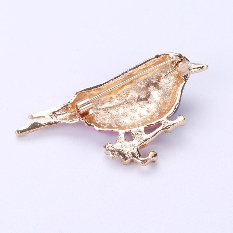Blucome Милая красочная брошь в виде ветки птицы, эмалированная женская брошь для костюма, сумки, булавки, ювелирные изделия, подарки на Новый год