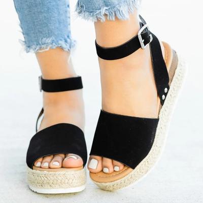 Женские сандалии на танкетке, на каблуке, летние, на платформе, сандалии женские, летняя обувь на мягком каблуке, женская элегантная обувь