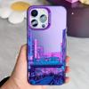 Городской Транспорт Киберпанк Метро Лазерный Чехол Для Телефона Для iPhone 16 15 Pro Max Plus 14 13 12 Mini 11 Pro Max Чехол Capa