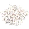 100-Pack 4x7mm Acrylic Smiley Face Beads - Drip Oil Electroplated, DIY Letter Beading Accessories