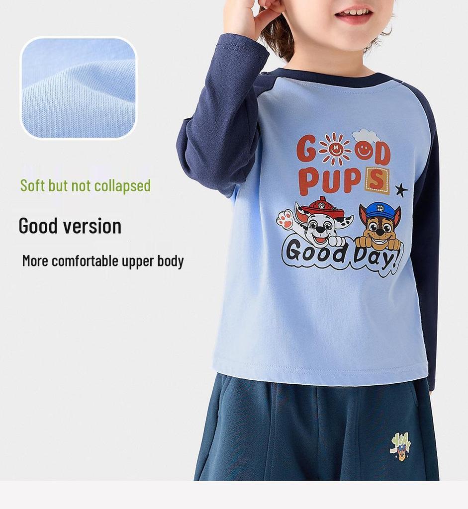 Детская футболка с длинным рукавом и круглым вырезом «Щенячий патруль» для мальчиков и девочек - Новинка весна/осень
