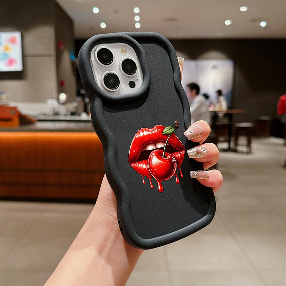 LZ18 Lips Kiss Wave силиконовые чехлы для телефонов Samsung A15 S23 FE S24 Ultra A34 A54 A14 A55 Motorola G32 OnePlus мягкий чехол
