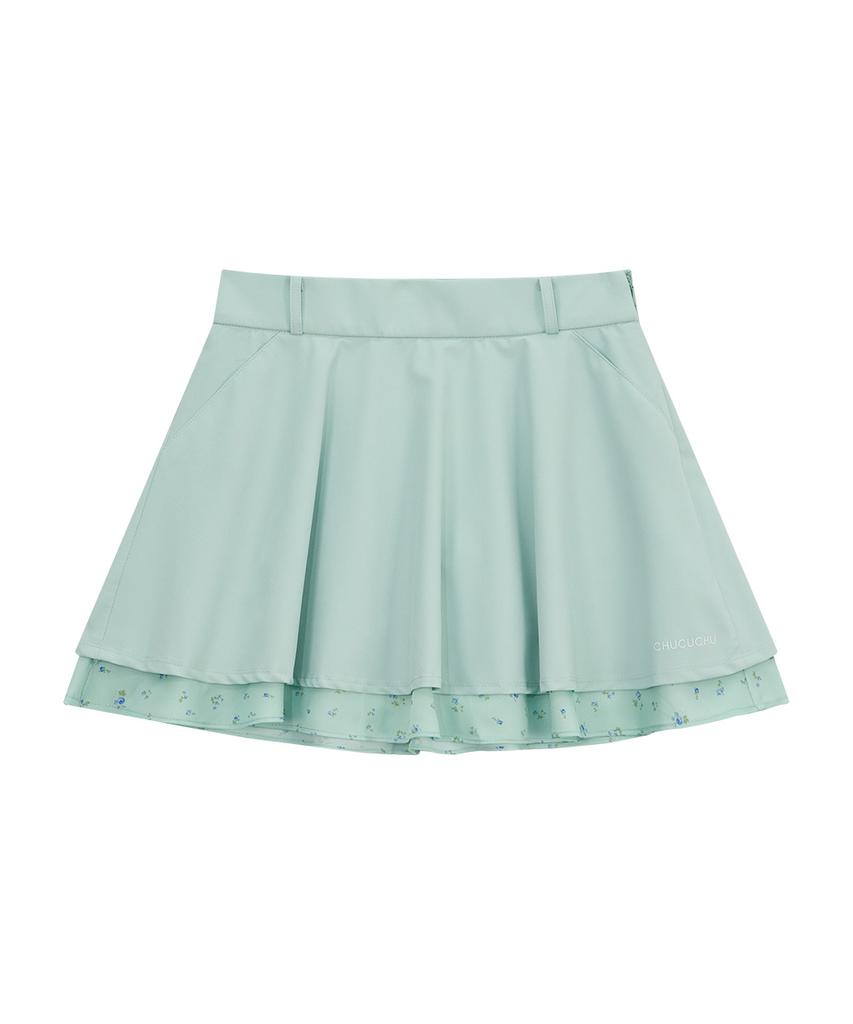Chuku Chu Pastel Double Flare Skirt (Pink) Cbfss-Sk001W