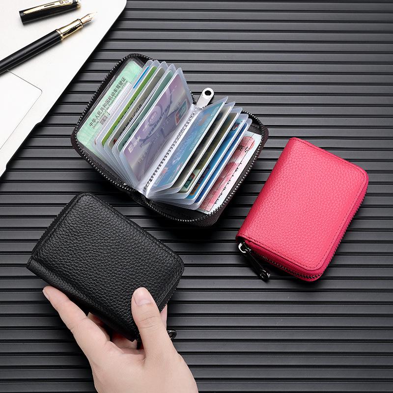 Мужской высококачественный кошелек-картхолдер с защитой от RFID - Большая вместимость, защита от размагничивания, ультратонкий чехол для удостоверений и карт, маленький женский картхолдер.
