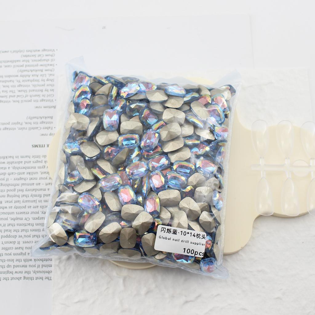 10 * 14 мм заостренное дно большая подушечка маникюр алмаз стекло закругленный угол ногти аксессуары для маникюра своими руками ювелирные изделия хрустальный маникюр алмаз