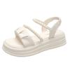 2024 Summer New Platform Pearl Women's Roman Shoes Fashion Versatile Hollow Women's Sandals Fashion Beach Shoes