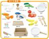 Alex Sanga Quickly Cut Pretend Wooden Magnet Compliant with Food Hygiene Inspection Kitchen Stove Fish Grill Play and Clean Up Set (Cooking CK)