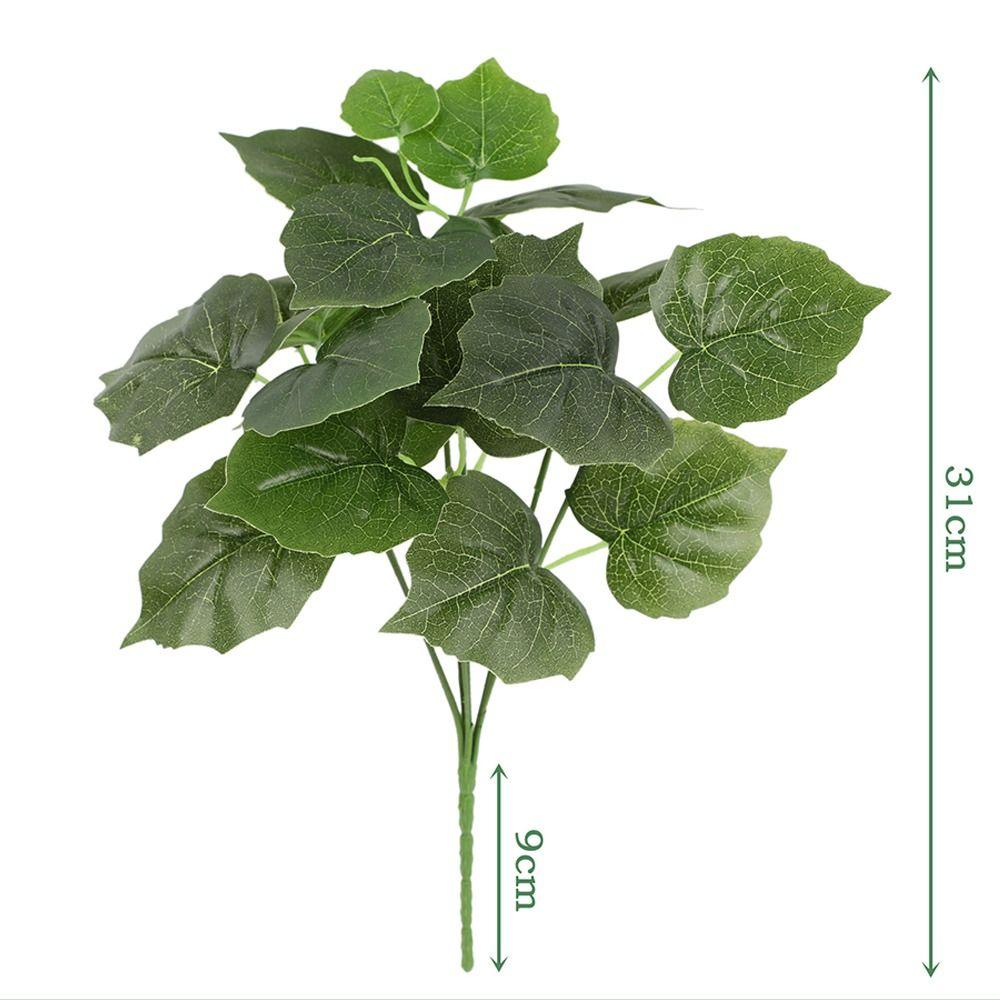 7 Голов Искусственные Листья Зеленого Растения Большое Искусственное Растение Украшение для Офисного Стола