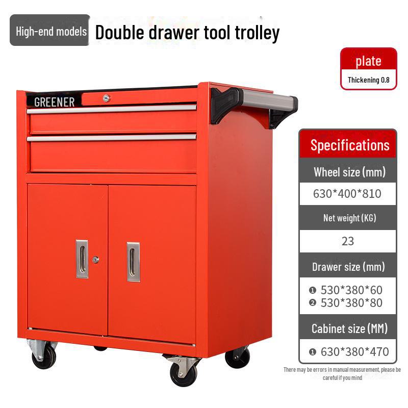 Тележка для мобильного инструмента Green Forest: Многофункциональная мастерская тележка с прочными ящиками