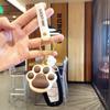 Мультяшный силиконовый брелок в виде кошачьей лапы Kawaii Animal Claw с кольцом для ключей, браслет для женщин, девочек, сумочек, кошельков, декора, подарков для детей