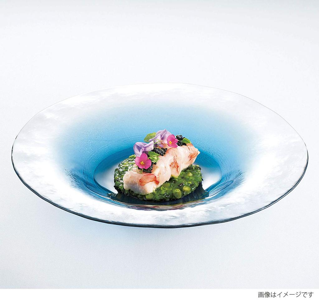 Toyo Sasaki Glass Тарелка FUTAE Futae Тарелка 240 Набор из 3 Сделано в Японии Большая тарелка Круглая тарелка Посуда Блюдо Стеклянная тарелка Посуда 46068WSHB