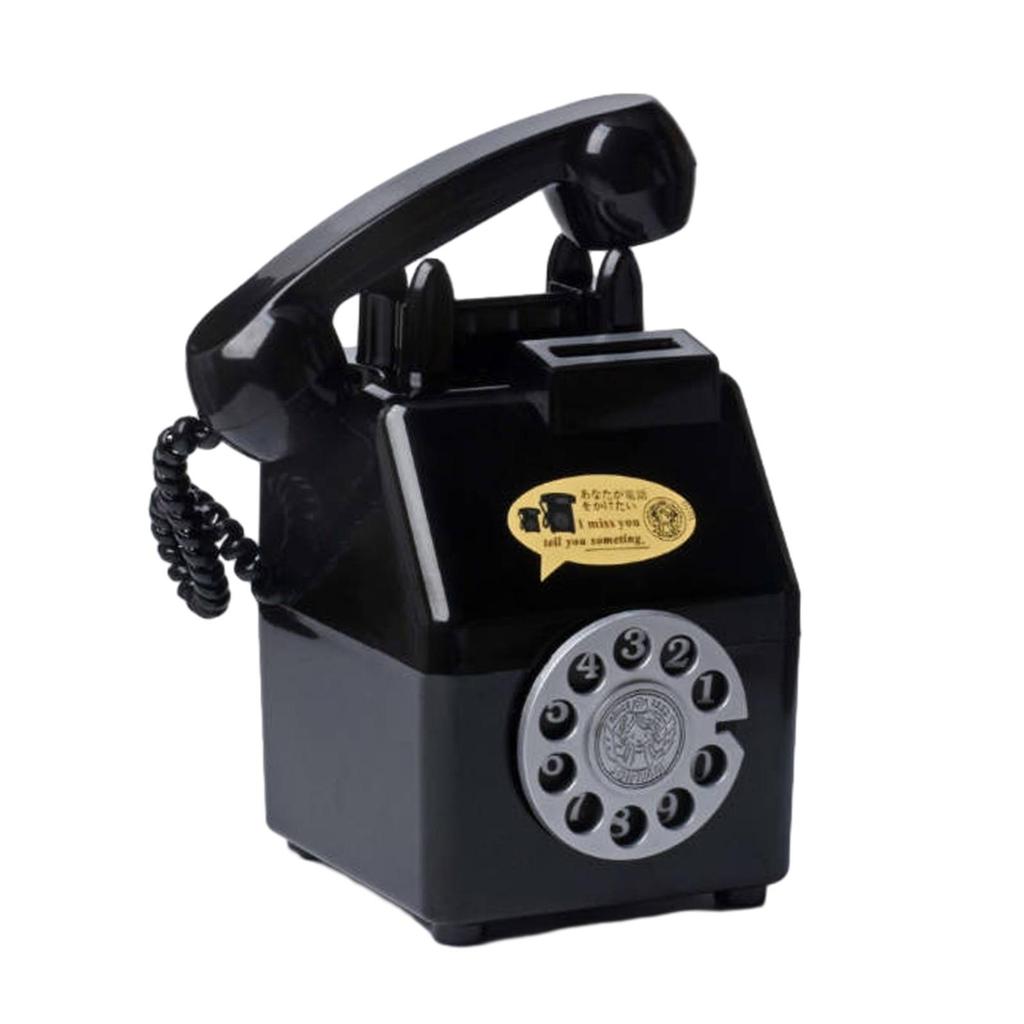 Retro Telephone Piggy Bank Photography Props Change Container Vintage Telephone