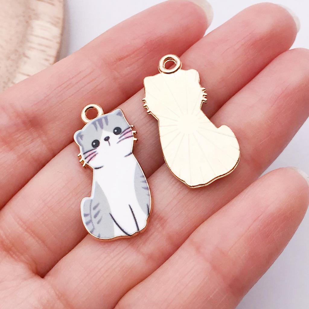 Милый Мультяшный Кот Серьги и Брелок DIY Набор для Изготовления Украшений