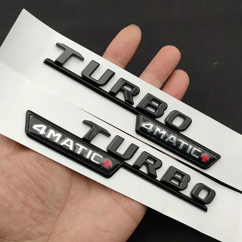 2 шт. Автомобильные буквы Накладка на крыло Значок Turbo 4matic Plus Эмблема Наклейка Для Mercedes A45 Cla45 Amg C117 Gla45 Gle53 X247 Аксессуары