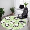 1pc Panda Bamboo Office Round Area Rug, Indoor Mat Suitable For Office, Under Office Chairs Bedroom Living Room Home Decor, Room Deco