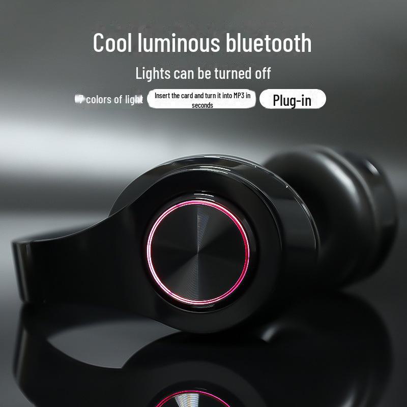 B39 Luminous Bluetooth Headset: Head-Mounted, Heavy Bass, Wireless Sports & Gaming Audio.