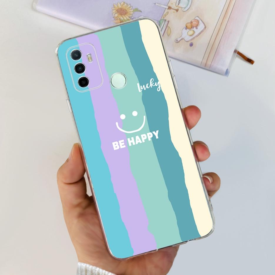 Для Oppo A53 Чехол Oppo A53s CPH2139 Стильный Расписной Чехол Прозрачный Силиконовый Чехол для Телефона Для Oppo A53 A 53 s OppoA53 Мягкие Fundas Capa
