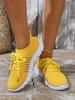 Summer Breathable Meshfor Women 2024 Lightweight Slip On Walking Shoes Woman YellowSporty and Minimalist styleSports Singleshoes