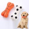 Durable Latex Dog Toy Set - Basketball, Football, Bone - Chew-Resistant & Sound-Relieving - Pet Supplies