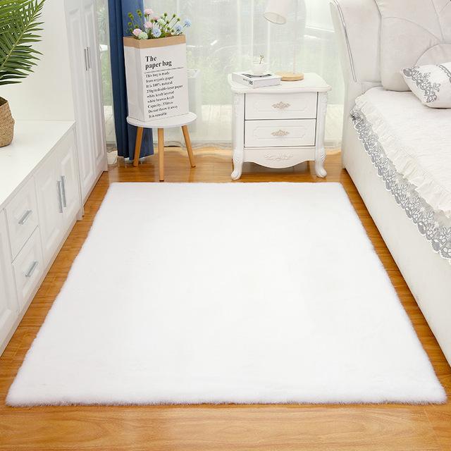 Plush Living Room Large Carpet White Carpets Decoration For Children 'S Room Non -Slip Mat Furry Fluffy Girl Bedroom Bedside Mats