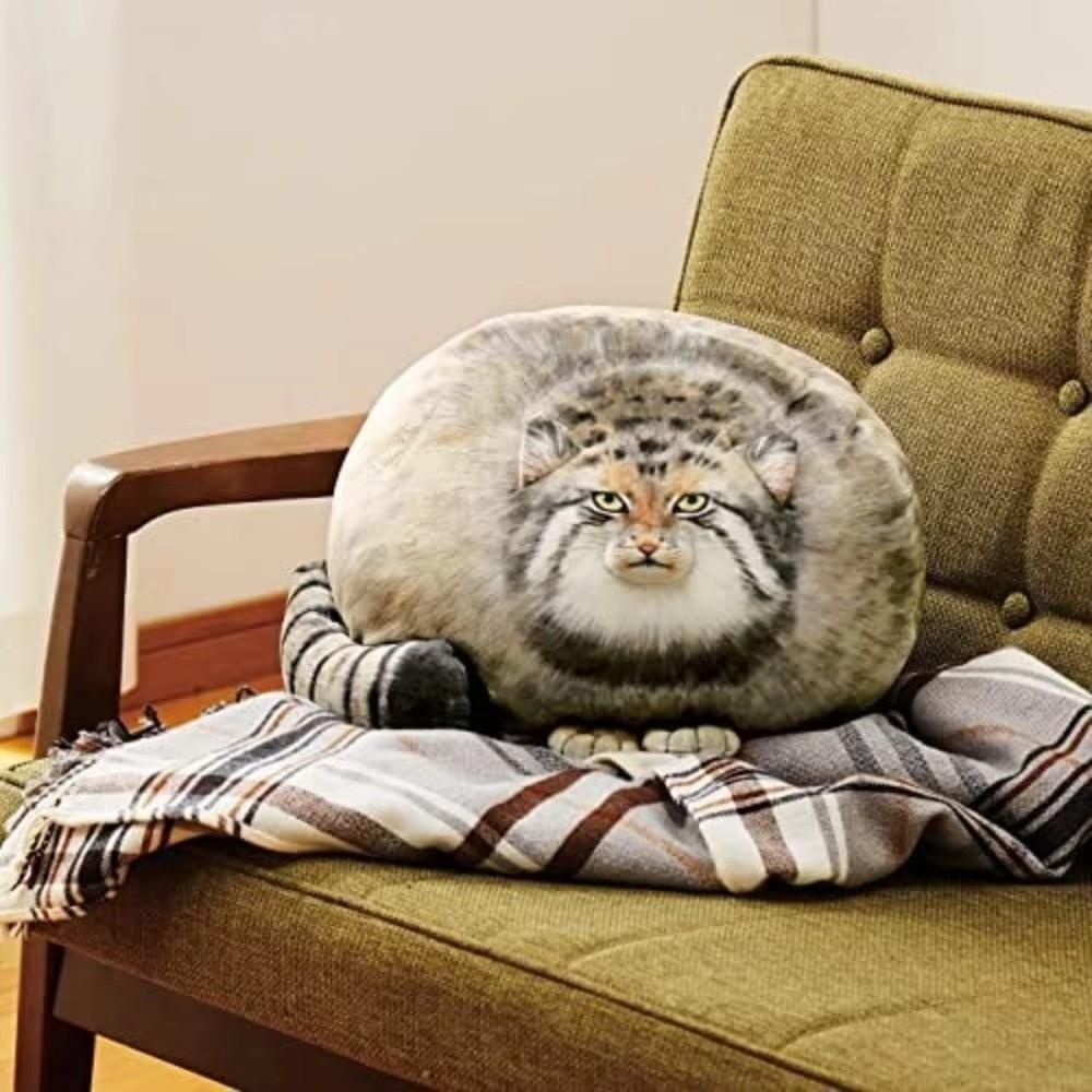 Super Soft Cat Plush Toy Lifelike Simulation Cat Pillow Kawaii Pallas Cat Toy Children Gifts