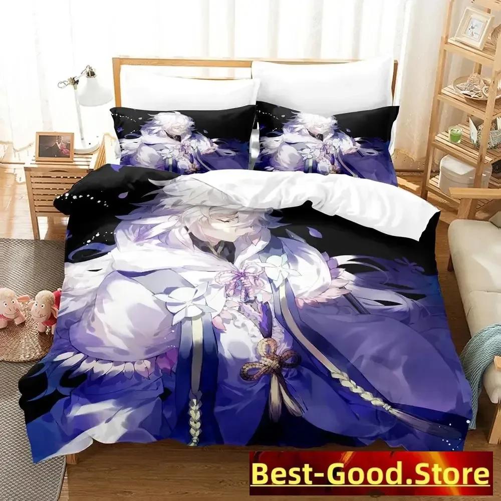 Fate Grand Order, Merlin Bedding Set Printed Bed Set With Pillowcase Duvet Cover Soft Single Double Queen Super King Size